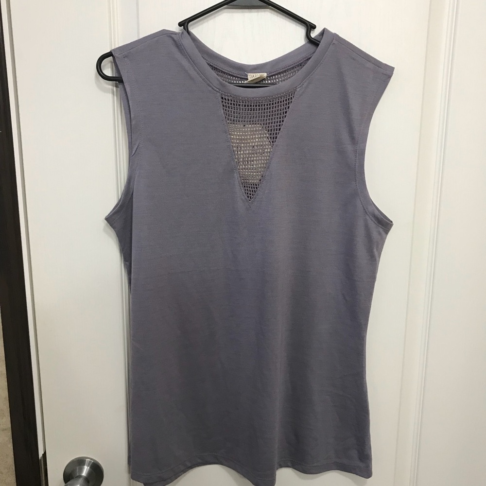 Darling blue mesh tank top NWT